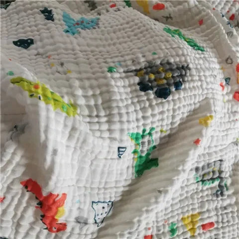 Couverture lange bébé 100% coton 6 couches, douce et respirante