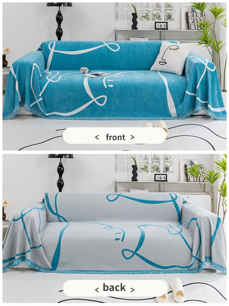 Universal dustproof chenille sofa throw