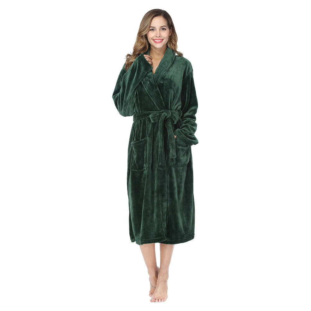 Fleece bathrobe