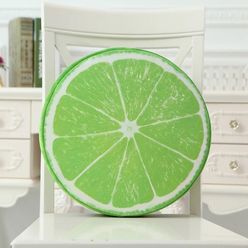 Coussin rond fruité 3D pour chaise, canapé ou déco originale