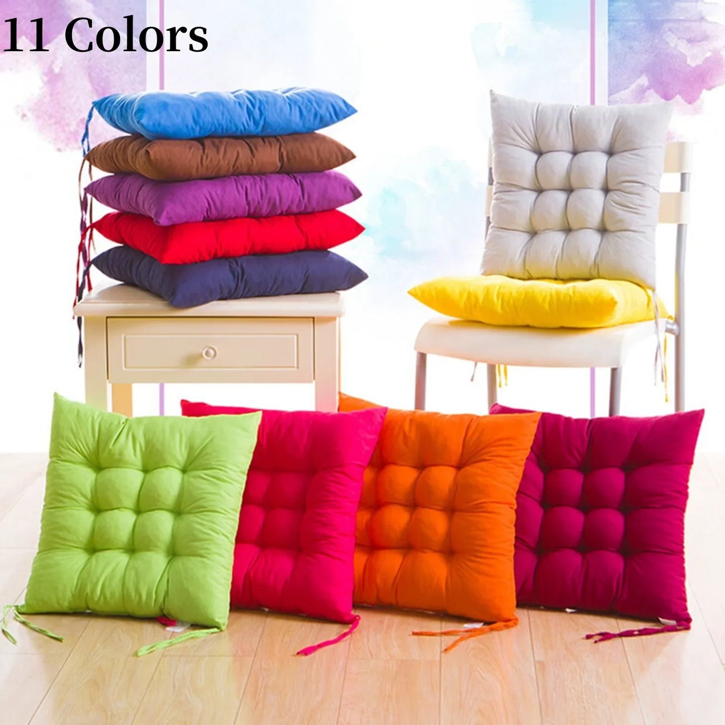 Non-slip square seat cushion