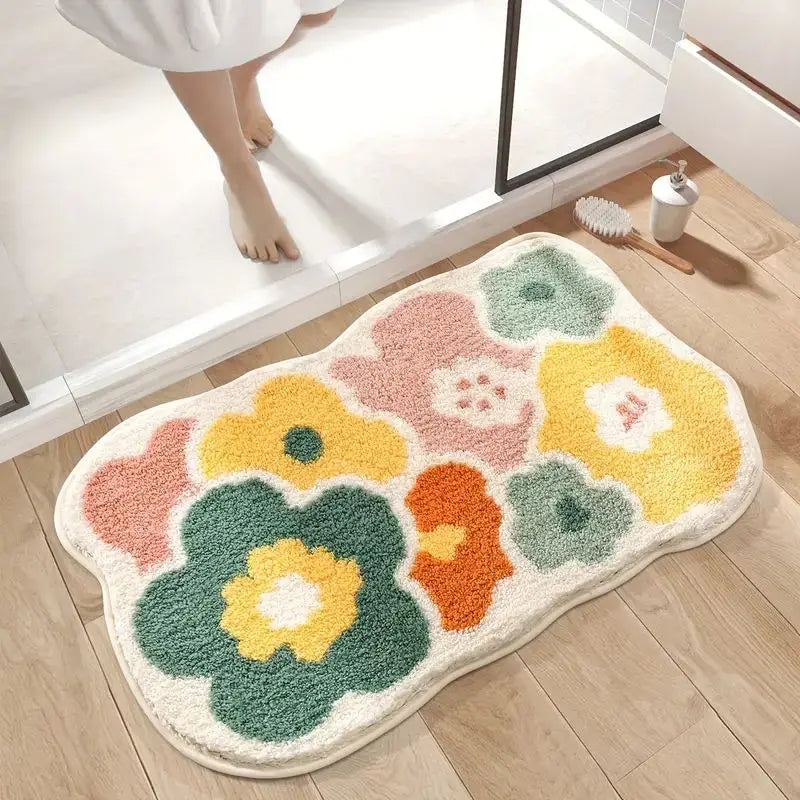Cute and soft microfiber bath mat