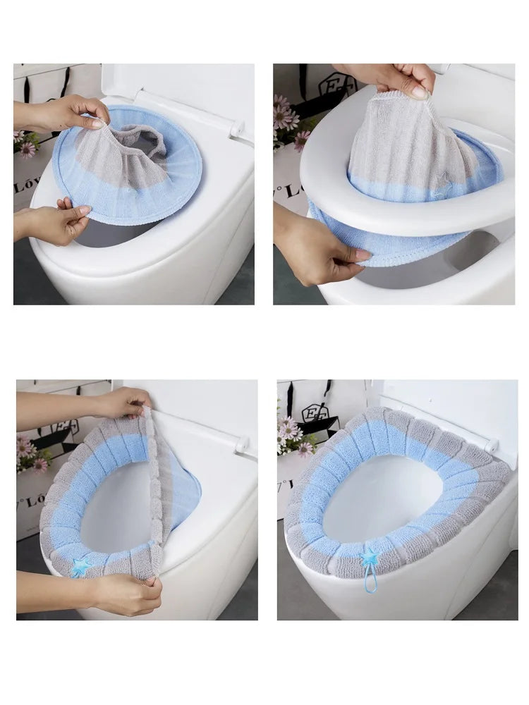 Universal and washable toilet seat cover