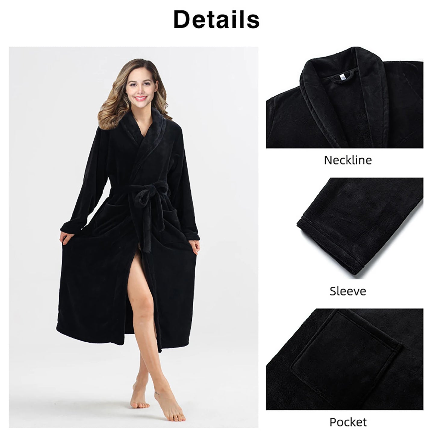 Fleece bathrobe