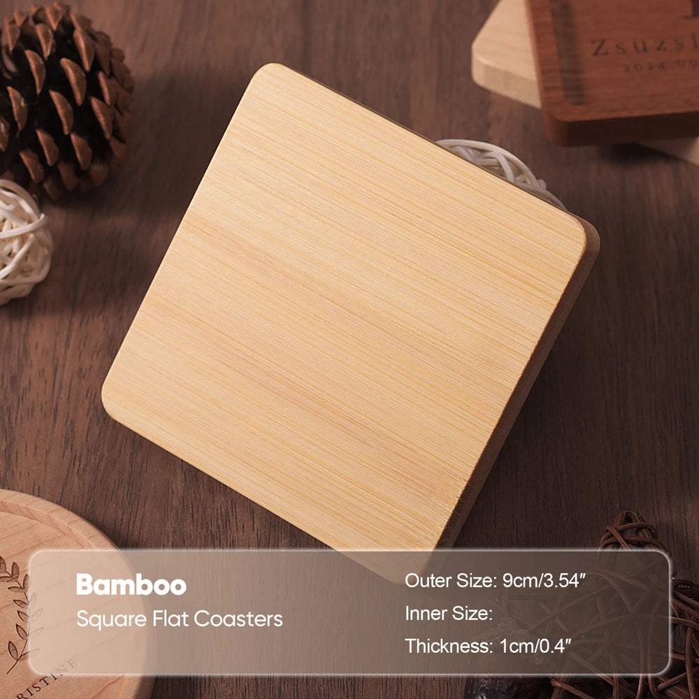 Sous-verre en bois naturel rond ou carré pour une table chic et cocooning