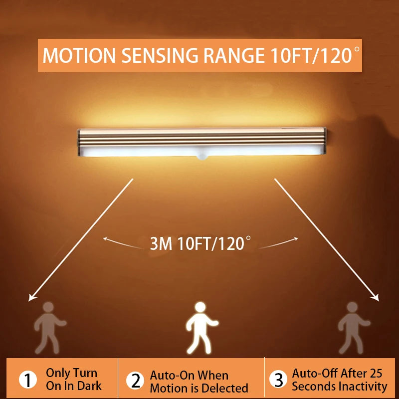 LED lamp with motion sensor and adjustable light