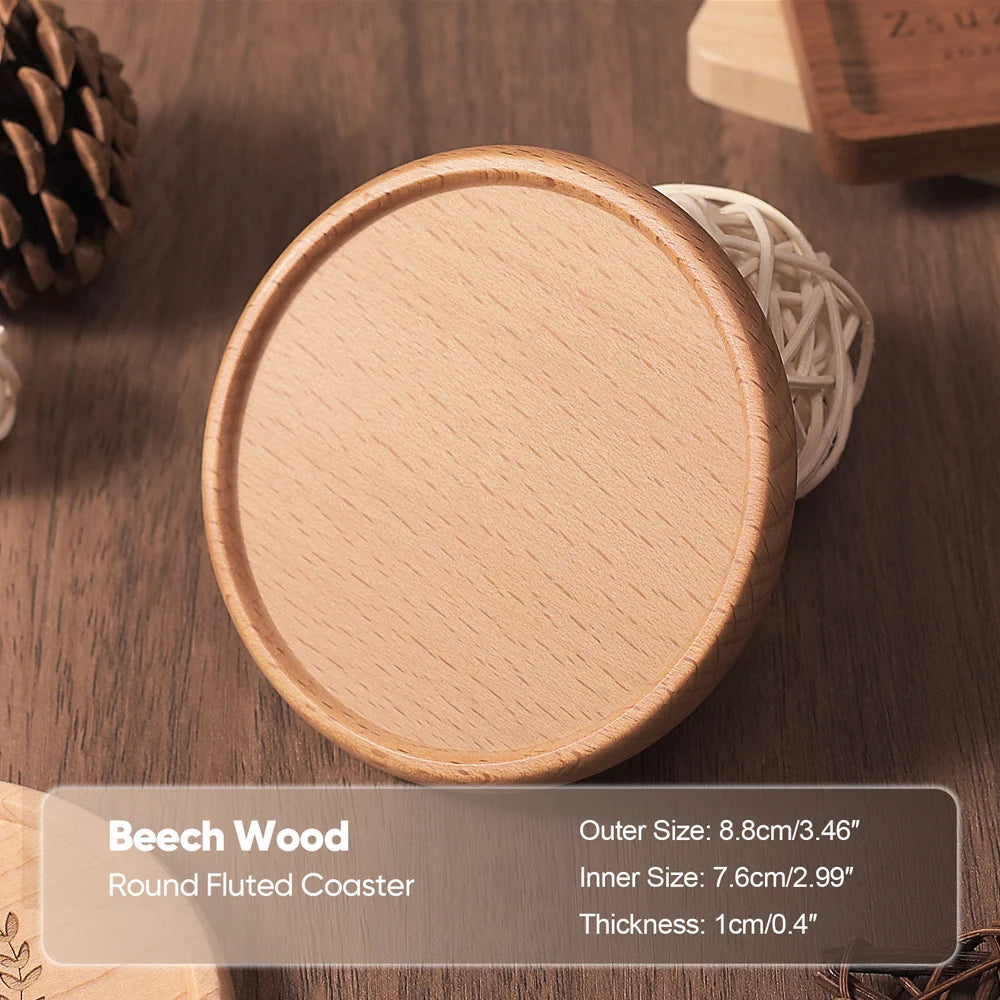 Sous-verre en bois naturel rond ou carré pour une table chic et cocooning
