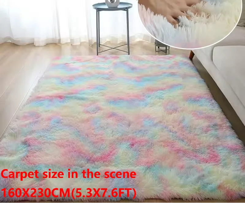 Tapis ultra doux antidérapant et lavable pour salon et chambre