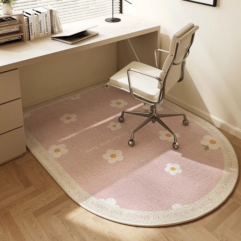 Tapis Demi Rond Antidérapant Pour Chaise De Bureau Ou Coiffeuse