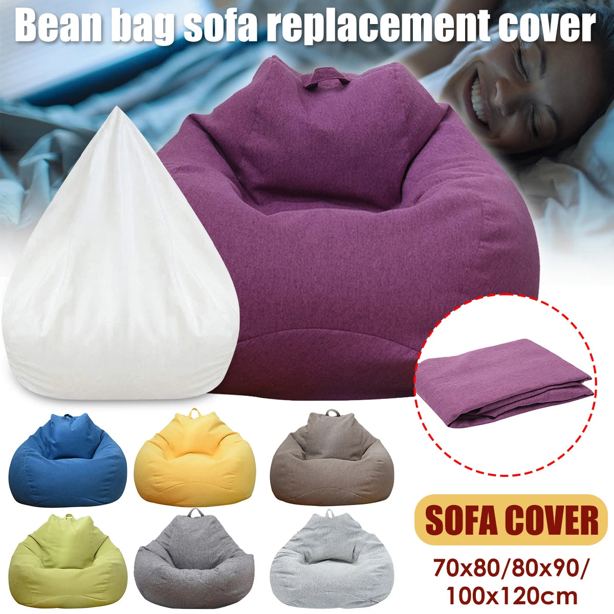 Giant beanbag cover without filling