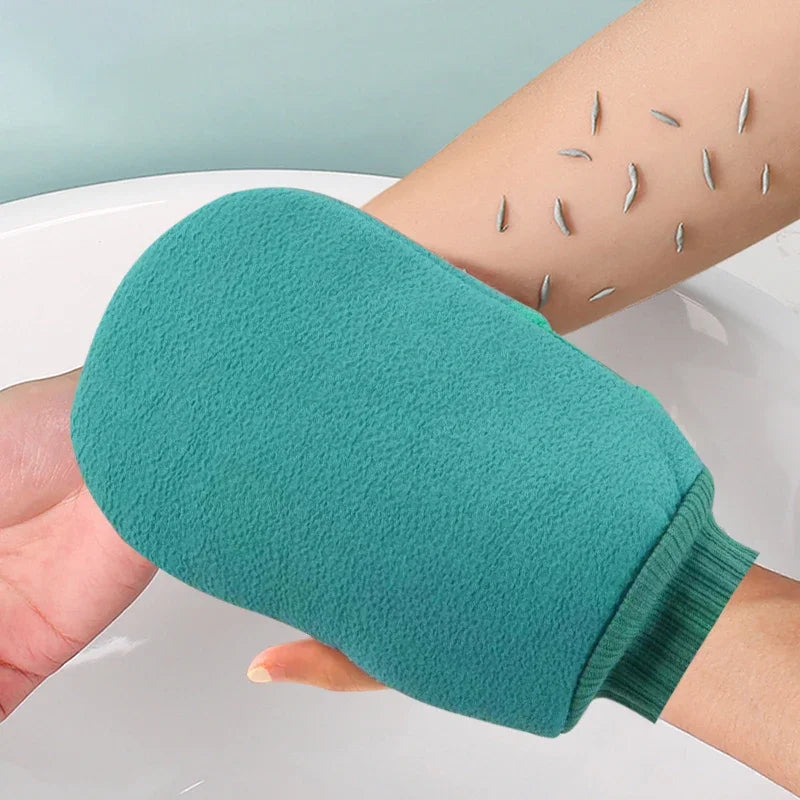 Gants de toilette exfoliants en éponge