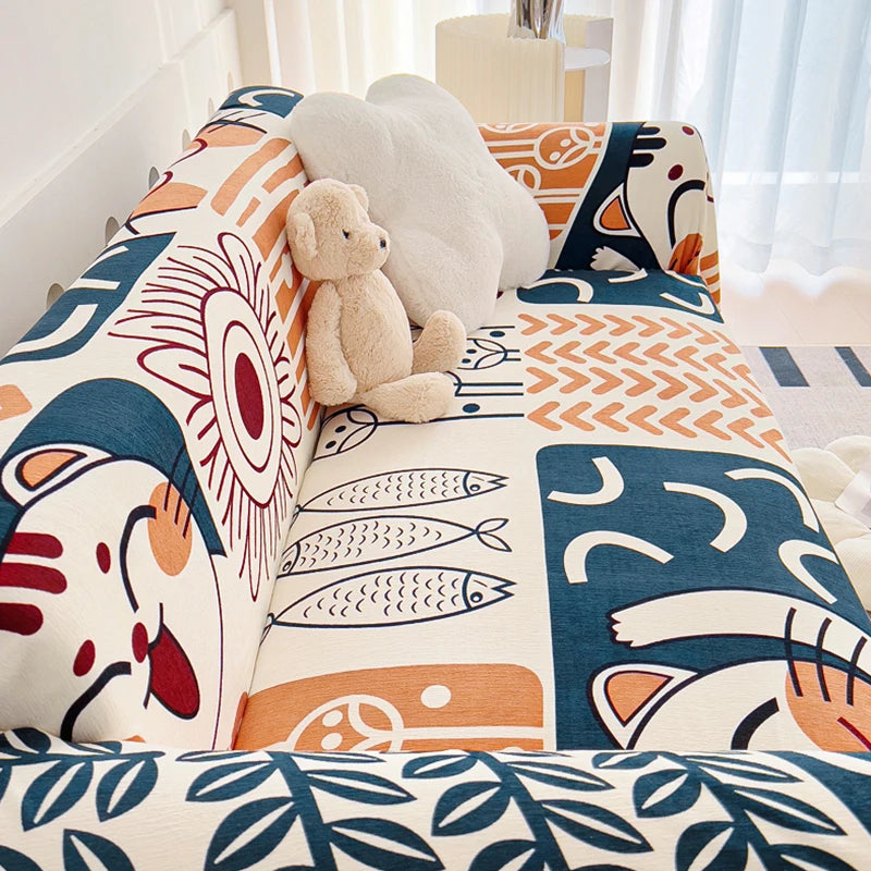 Sofa throw with patterns