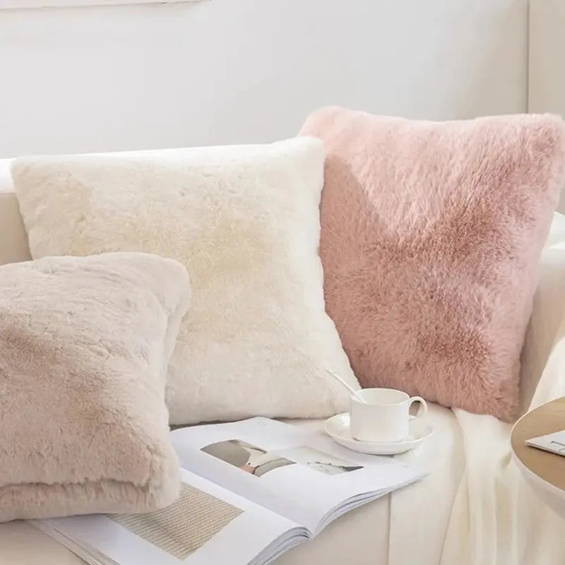Ultra soft faux fur cushion cover