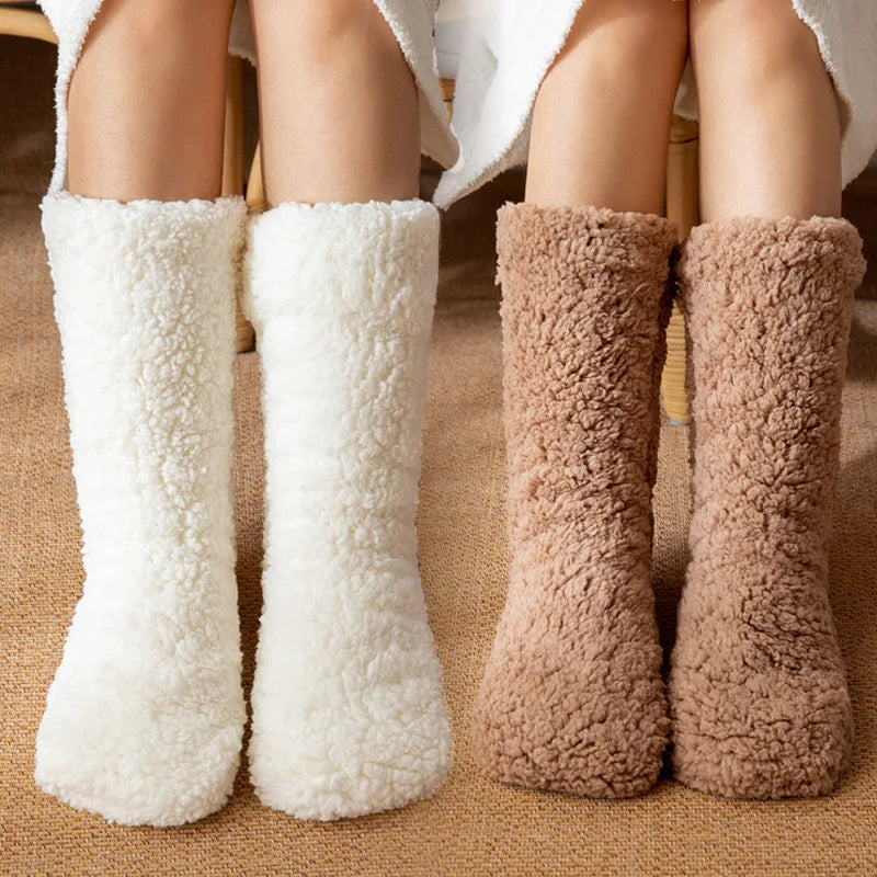 Coral fleece cocoon socks