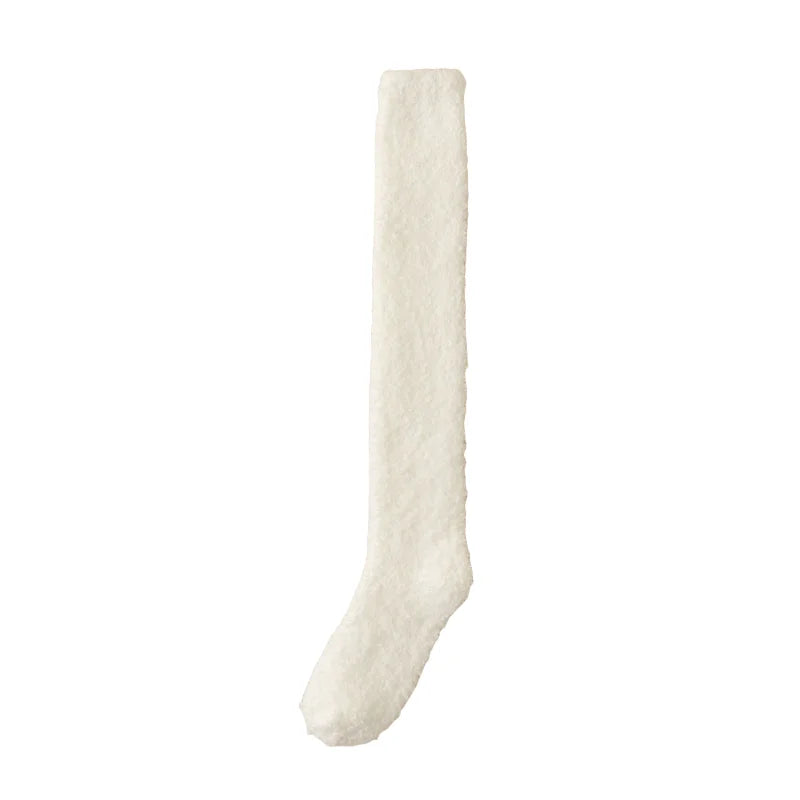 Thick long socks in soft fleece