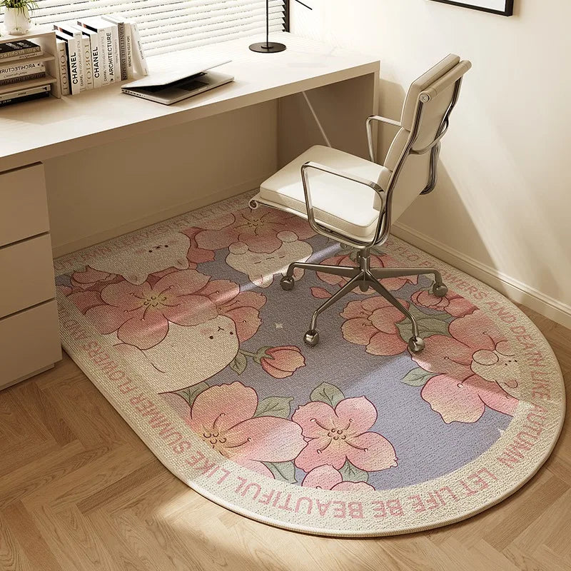 Tapis Demi Rond Antidérapant Pour Chaise De Bureau Ou Coiffeuse