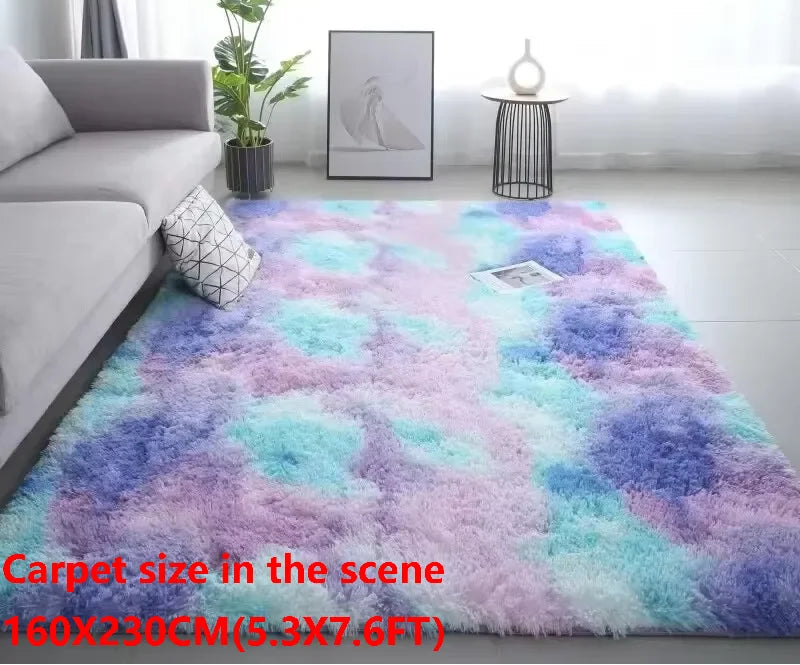 Tapis ultra doux antidérapant et lavable pour salon et chambre
