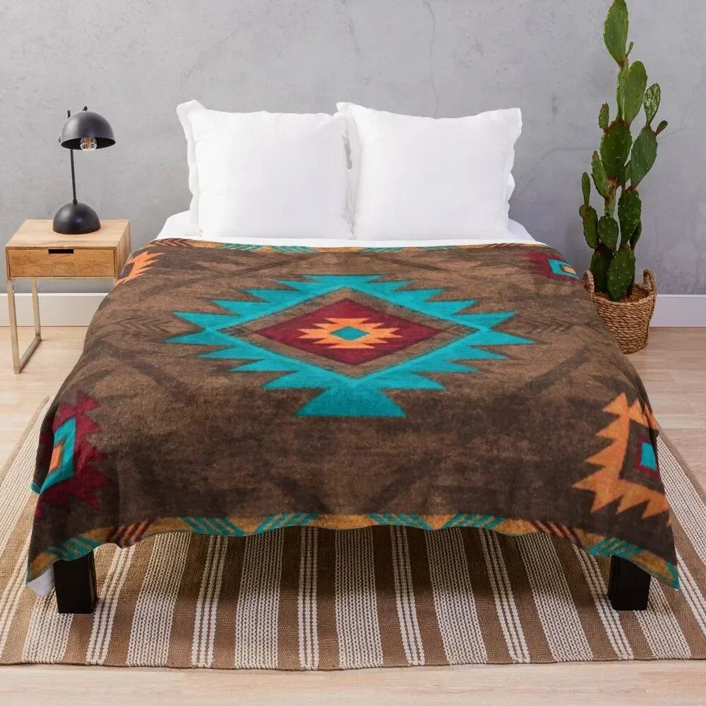 Navajo pattern bohemian bedspread