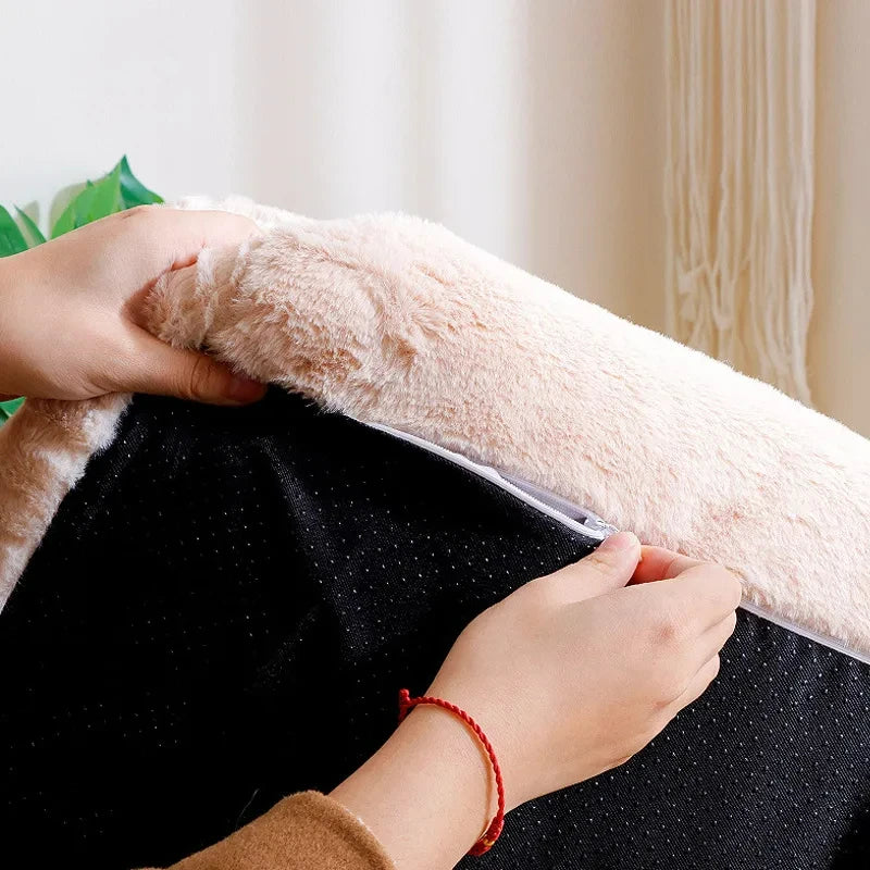 Sofa douillet en peluche pour chat et chien