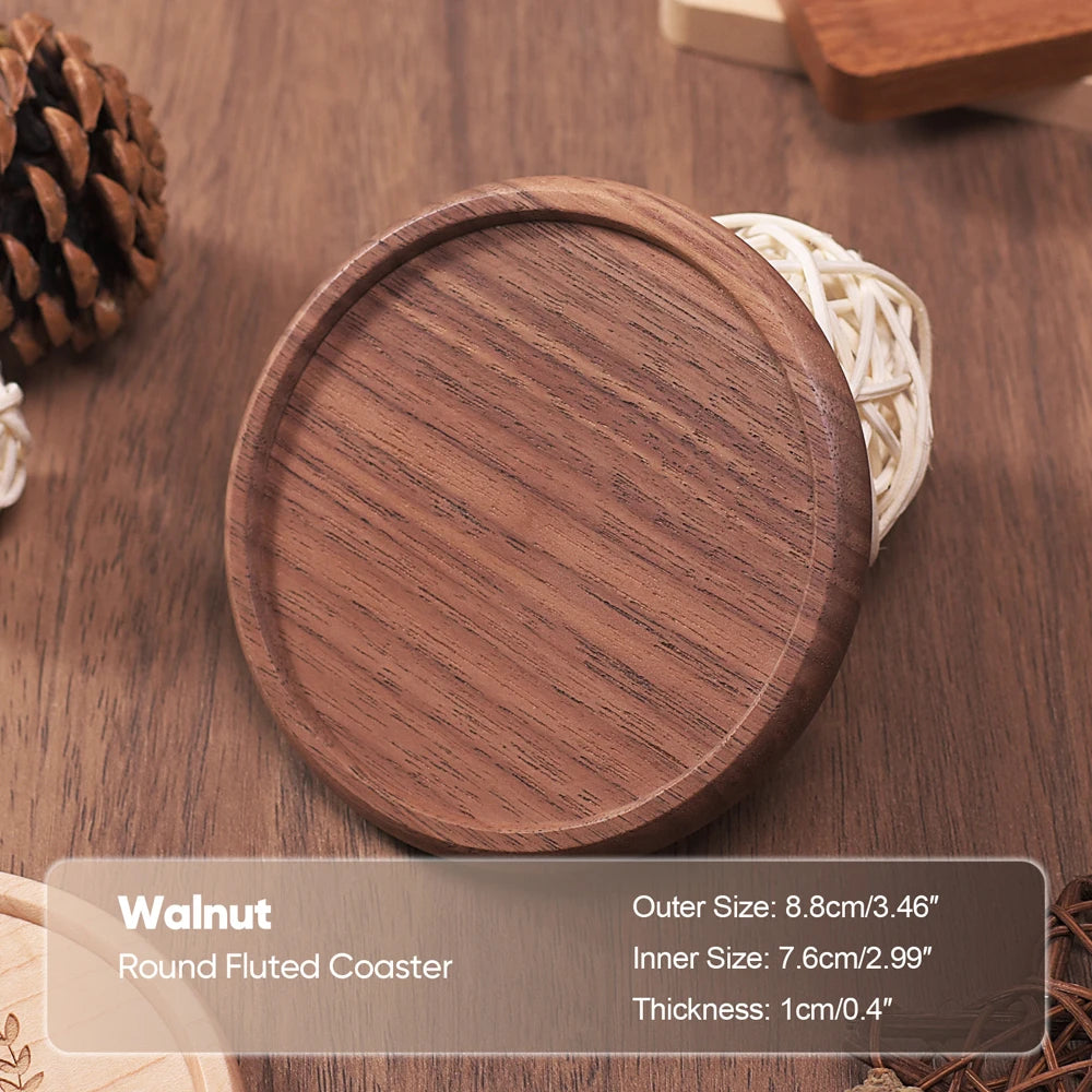 Sous-verre en bois naturel rond ou carré pour une table chic et cocooning