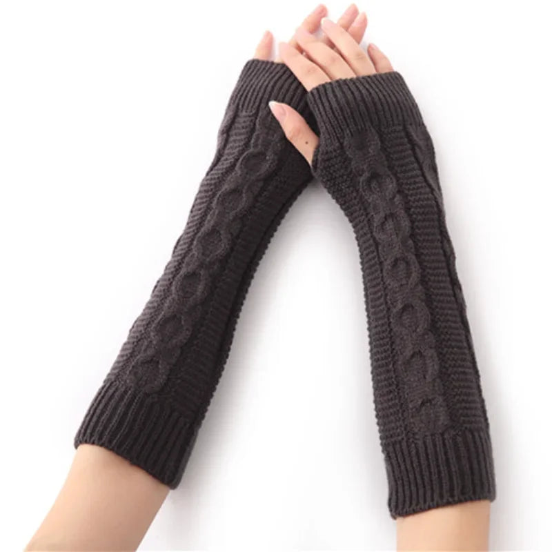 Warm fingerless mittens for a cozy winter