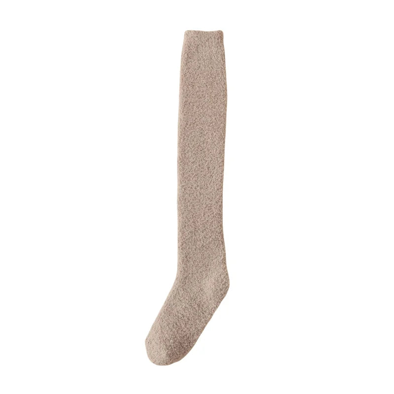 Thick long socks in soft fleece