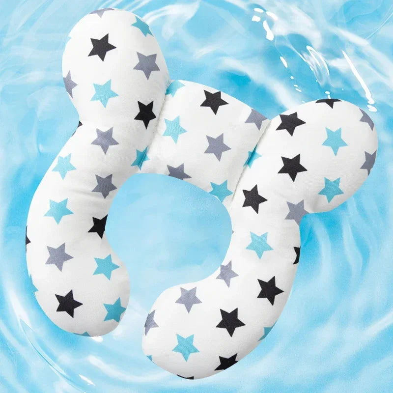 Oreiller U bébé en coton respirant – idéal poussette, voiture, lit, voyage