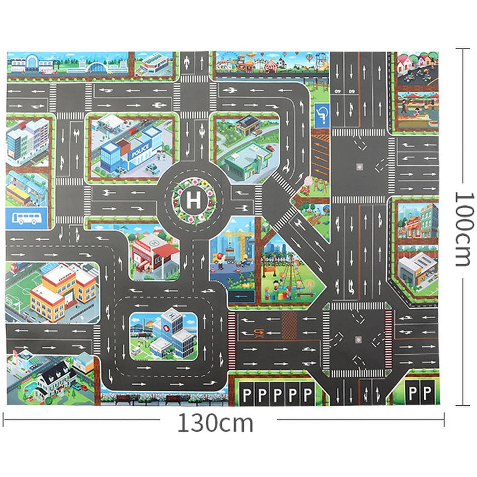 Tapis routier éducatif pour enfant – Découverte, jeu et éveil