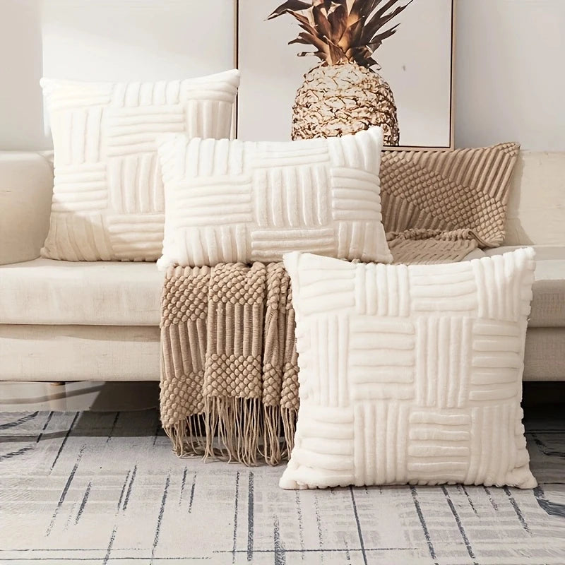 Bohemian faux fur cushion cover