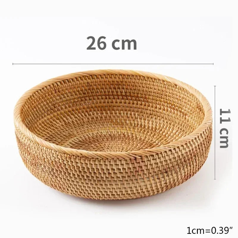 Hand-woven rattan basket, decorative and practical for the home