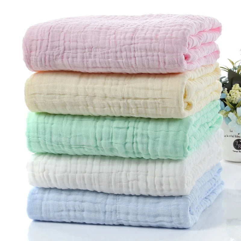 Couverture lange bébé 100% coton 6 couches, douce et respirante