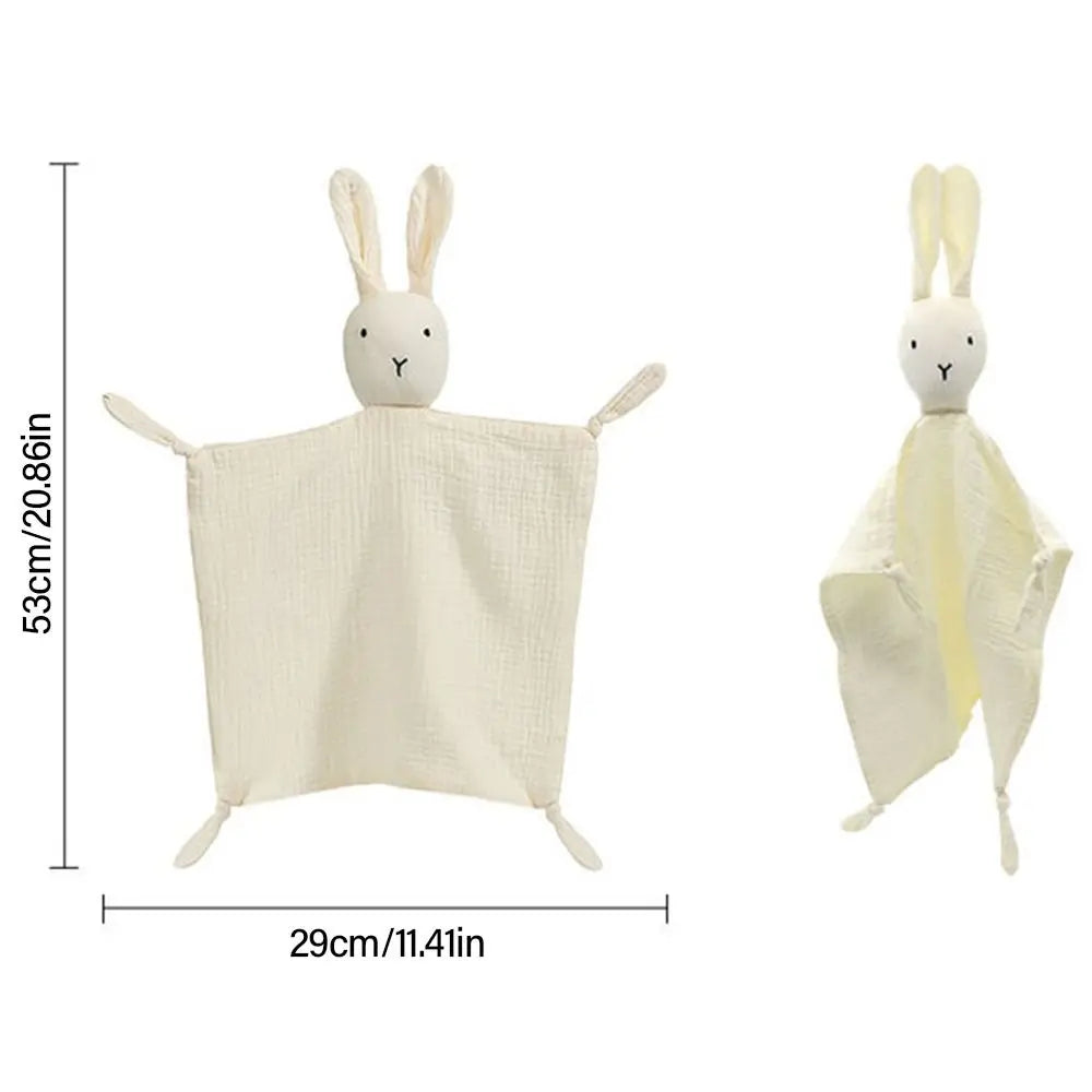 Doudou lapin en coton doux pour bébé 3-24 mois