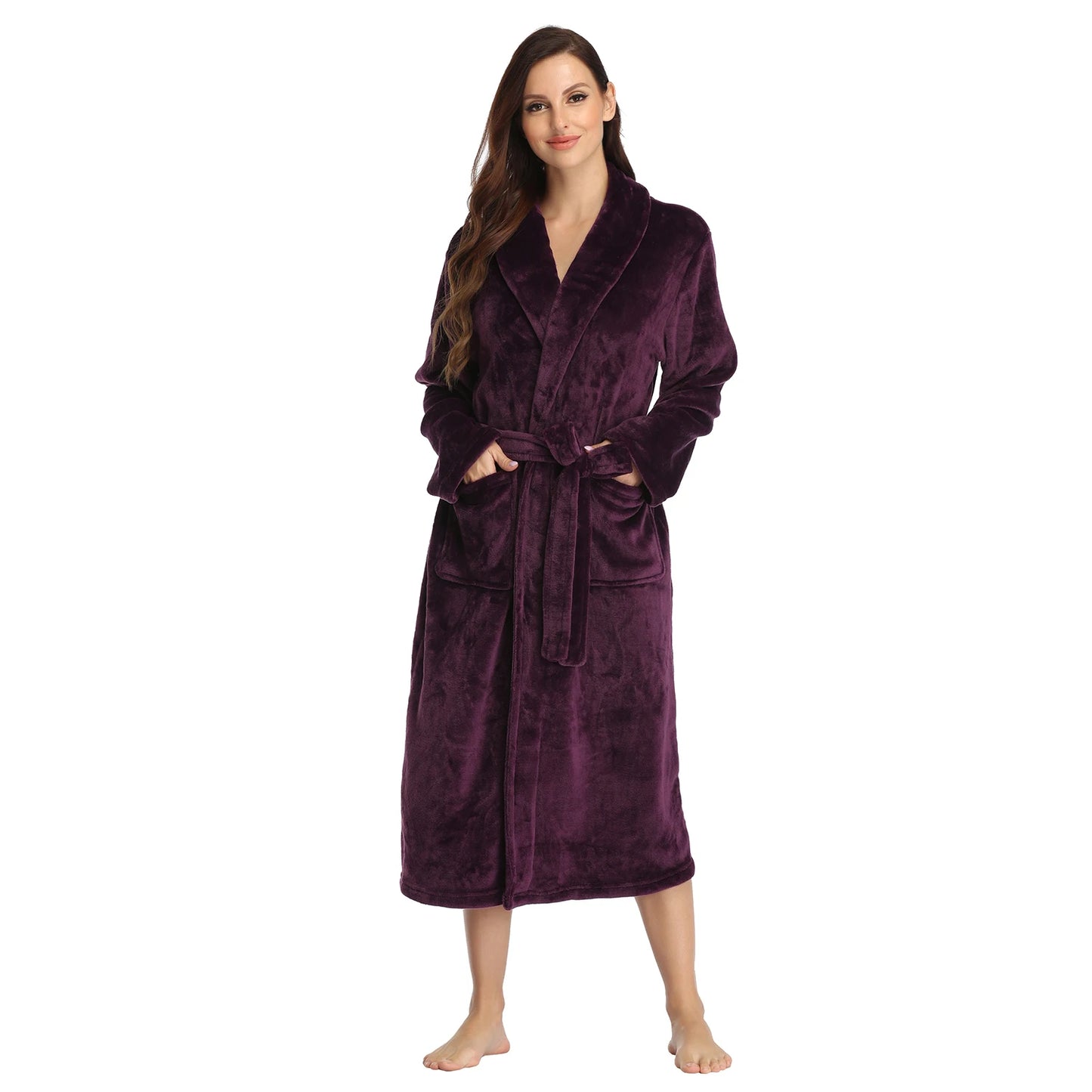 Fleece bathrobe