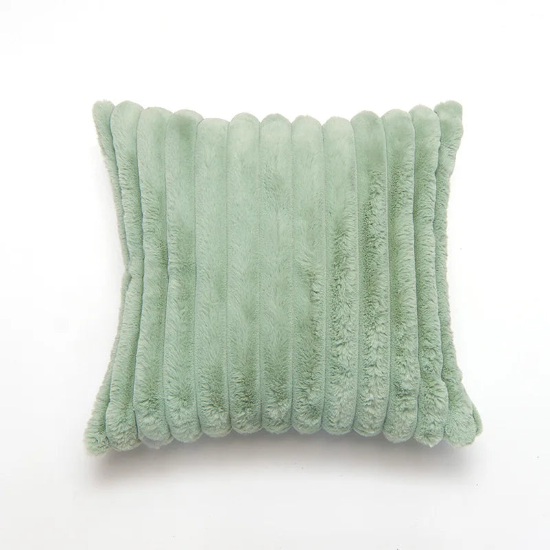 Plush wide edge cushion cover