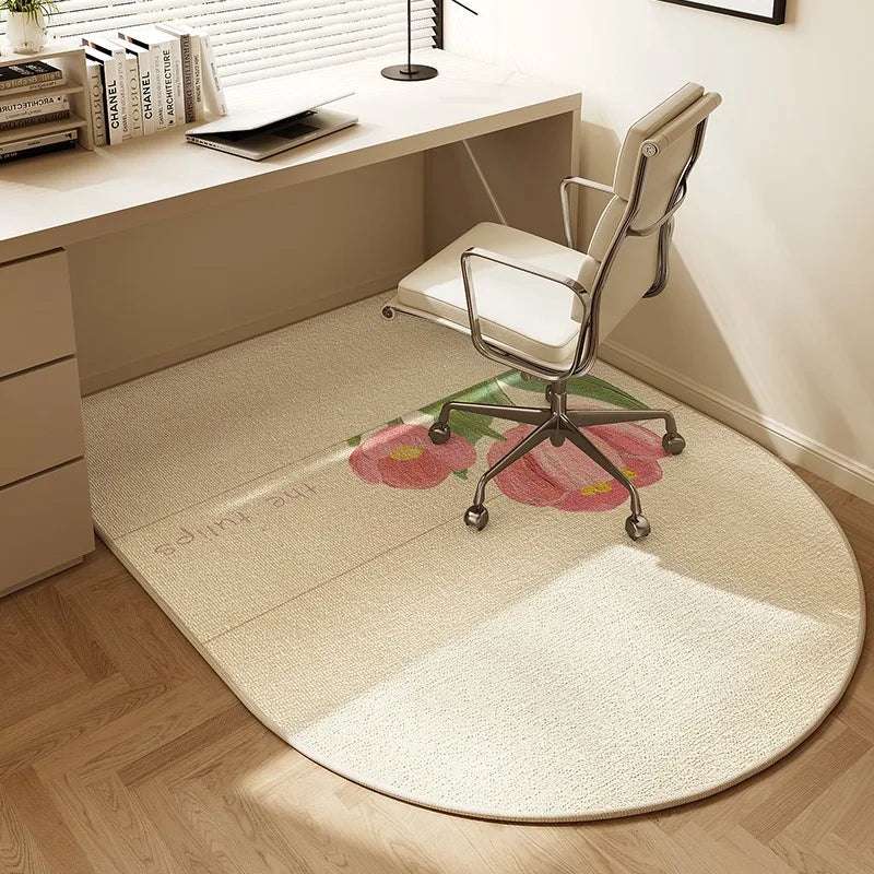 Tapis Demi Rond Antidérapant Pour Chaise De Bureau Ou Coiffeuse