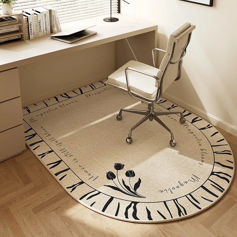 Tapis Demi Rond Antidérapant Pour Chaise De Bureau Ou Coiffeuse