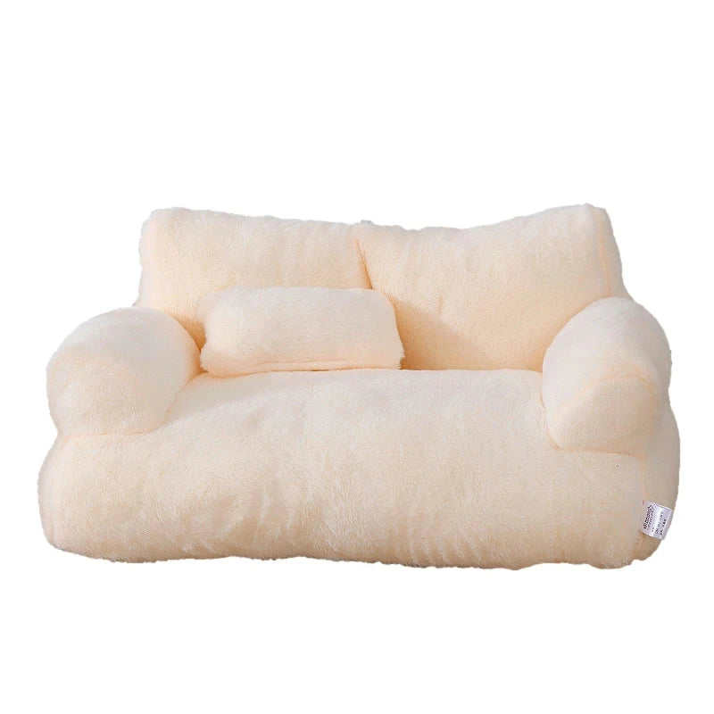 Sofa douillet en peluche pour chat et chien