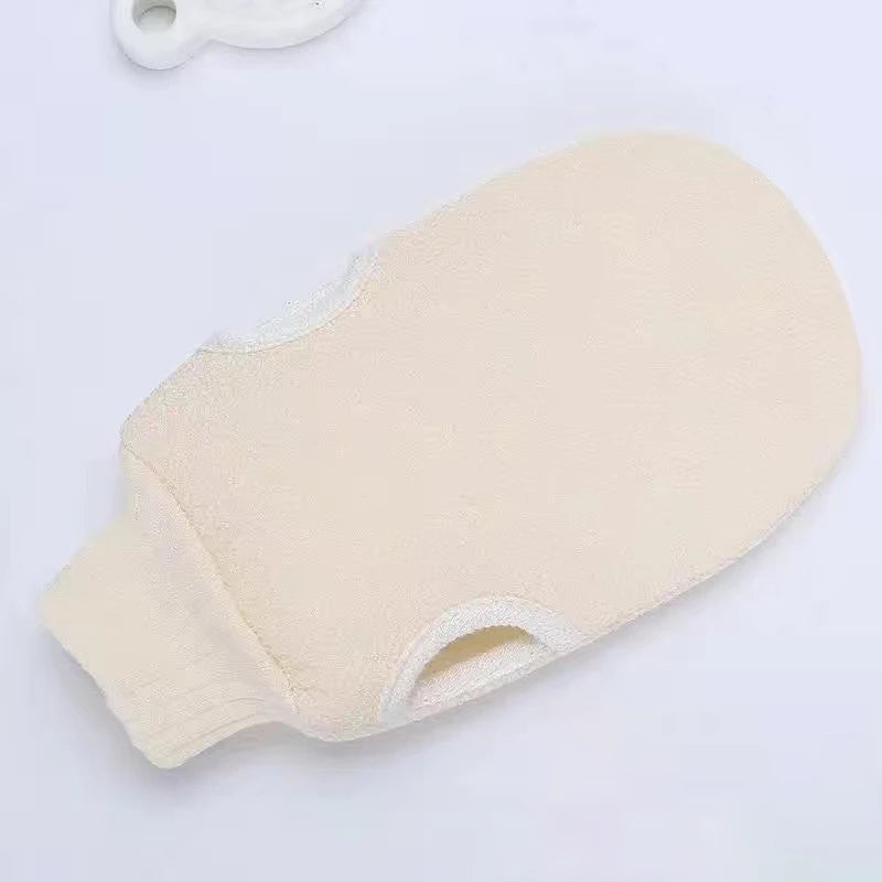 Gants de toilette exfoliants en éponge