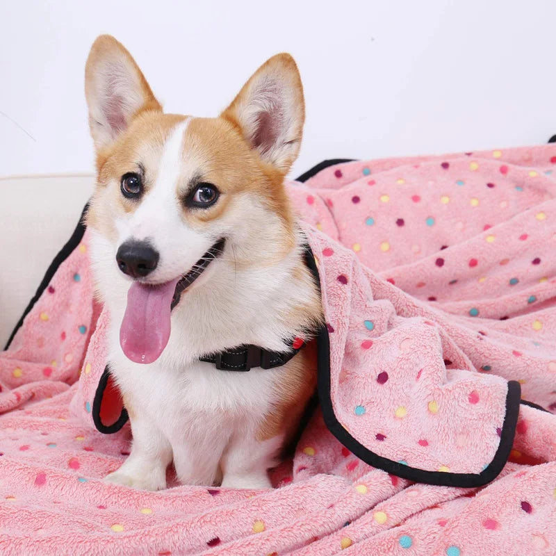 Soft Coral Fleece Pet Blanket