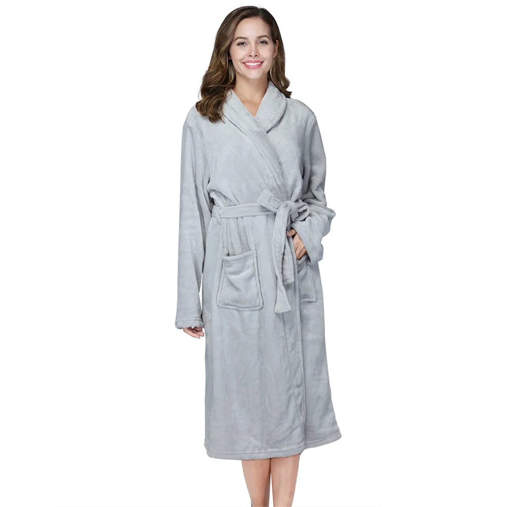 Fleece bathrobe