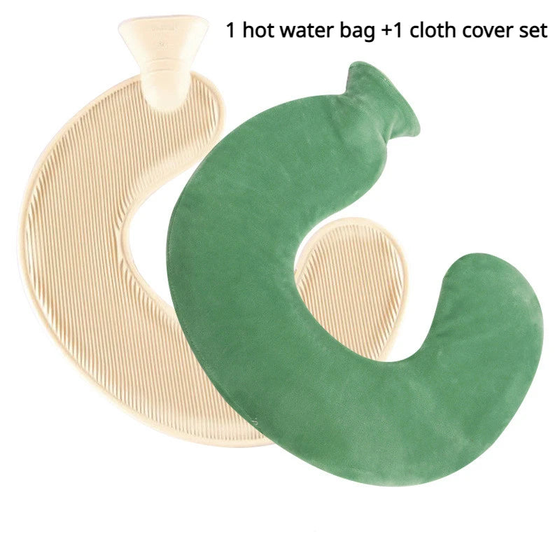 U-shaped hot water bottle for neck and shoulders