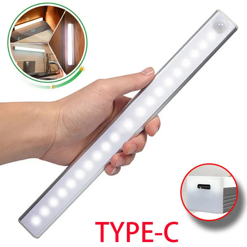 LED lamp with motion sensor and adjustable light