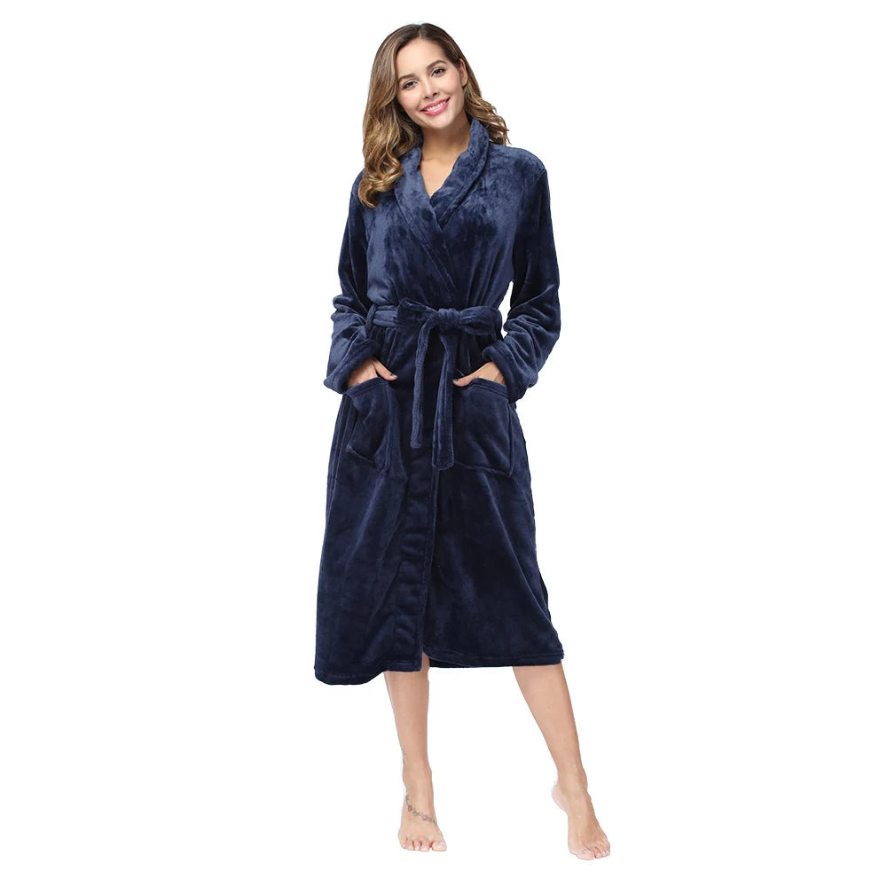 Fleece bathrobe