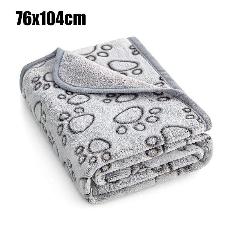Soft animal blanket with cartoon pattern