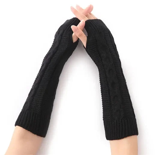 Warm fingerless mittens for a cozy winter