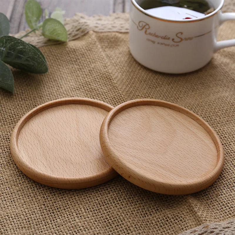 Sous-verre en bois naturel rond ou carré pour une table chic et cocooning