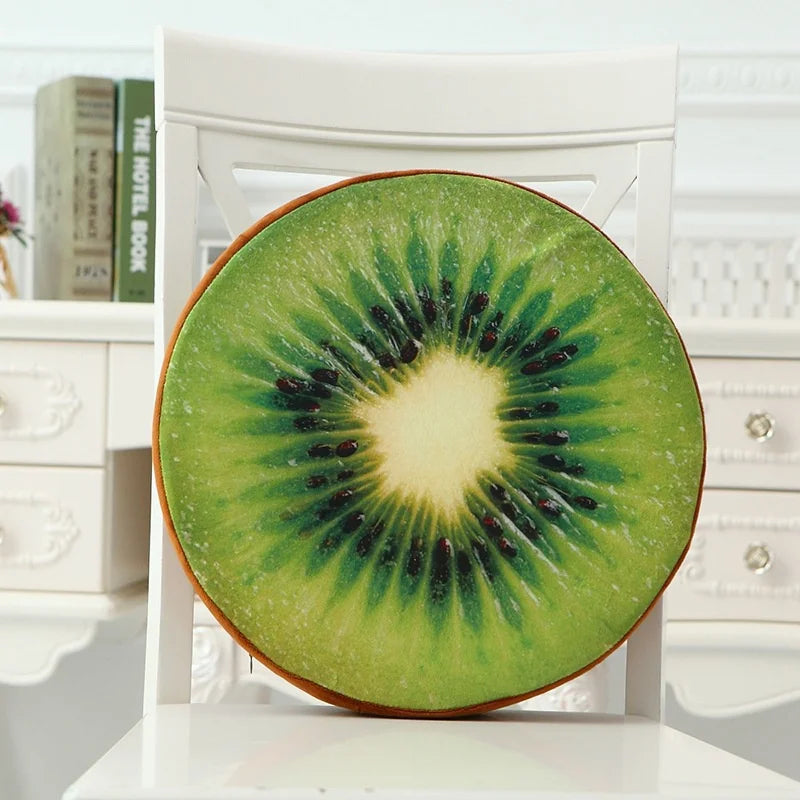 Coussin rond fruité 3D pour chaise, canapé ou déco originale