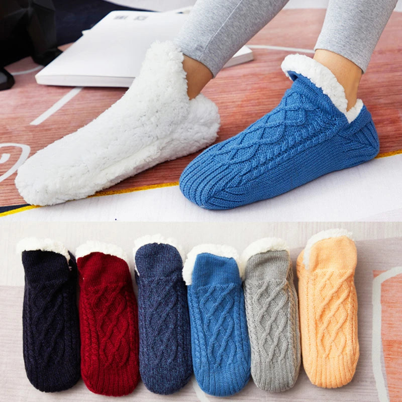 Thick, non-slip thermal slippers