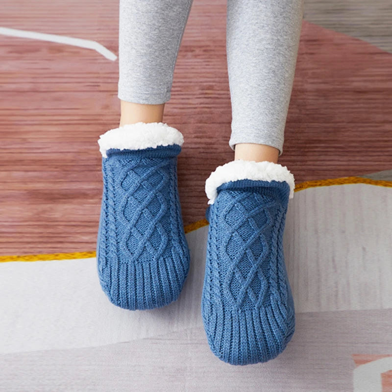 Thick, non-slip thermal slippers