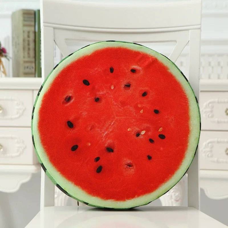 Coussin rond fruité 3D pour chaise, canapé ou déco originale